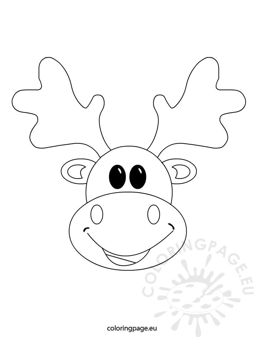 Download Christmas reindeer coloring page - Coloring Page