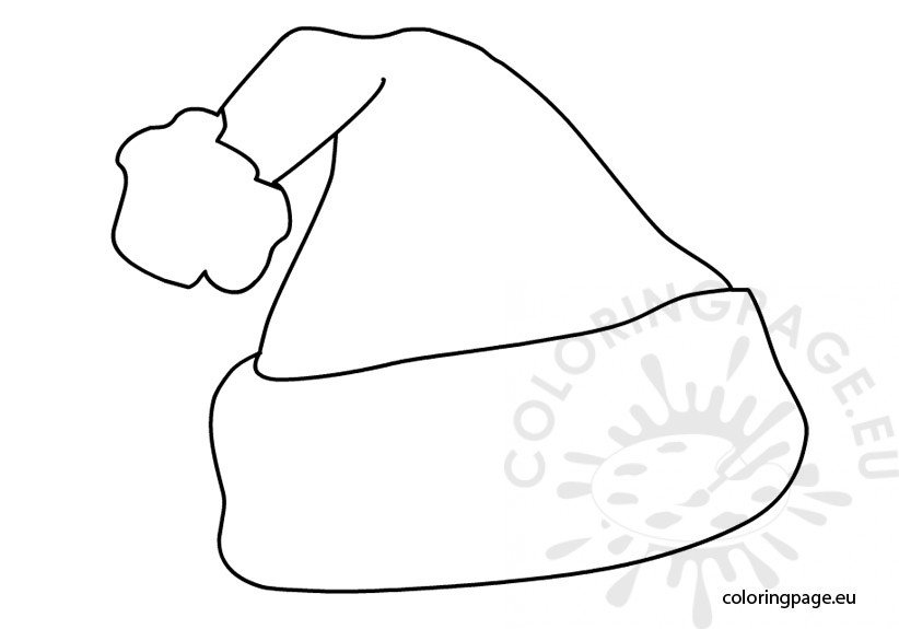 Santa Claus hat – Coloring Page