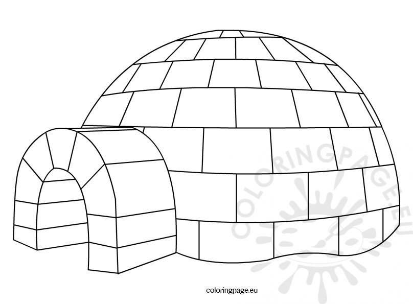 Igloo Coloring Page