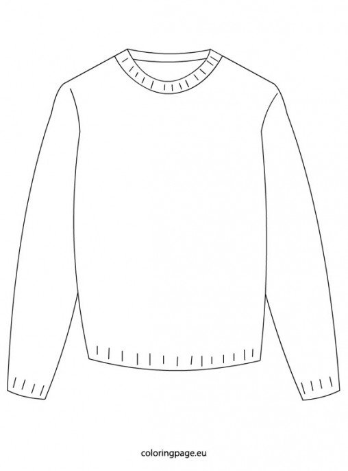 Sweater Coloring Page Sketch Coloring Page