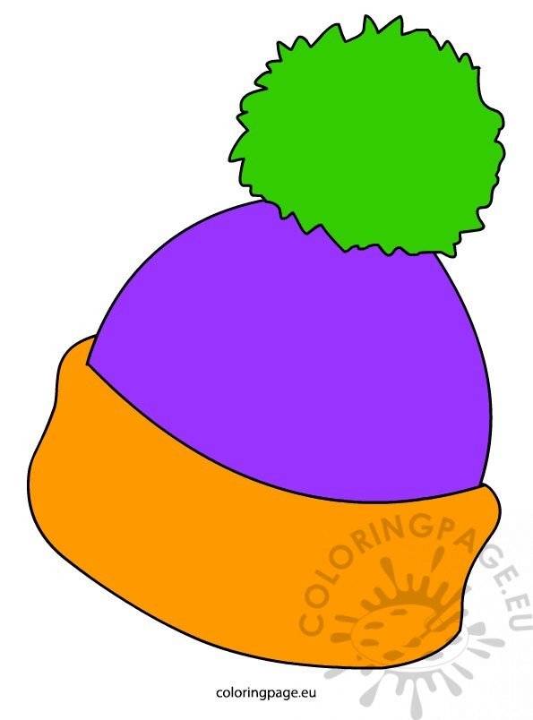 Winter Hat clip art – Coloring Page