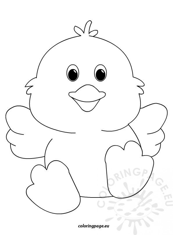 Cute Chick coloring page Coloring Page