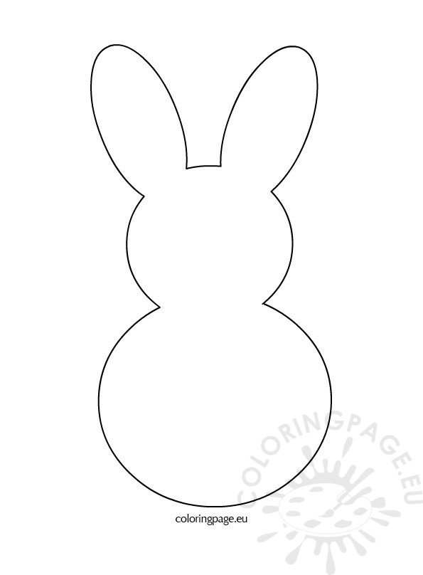 Bunny Rabbit Template Coloring Page