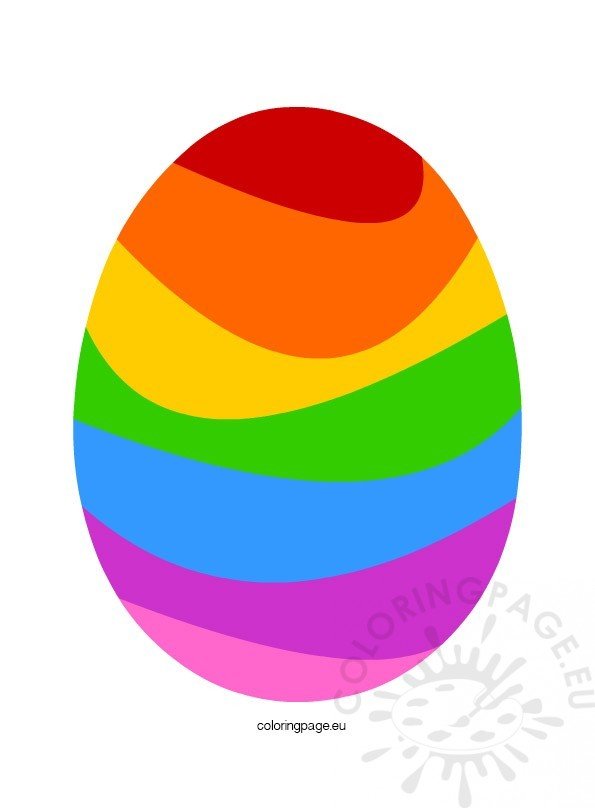 Rainbow Easter Eggs – Coloring Page