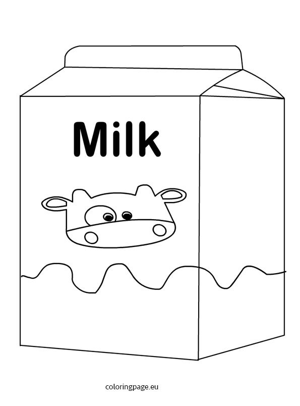 Milk Carton – Coloring Page