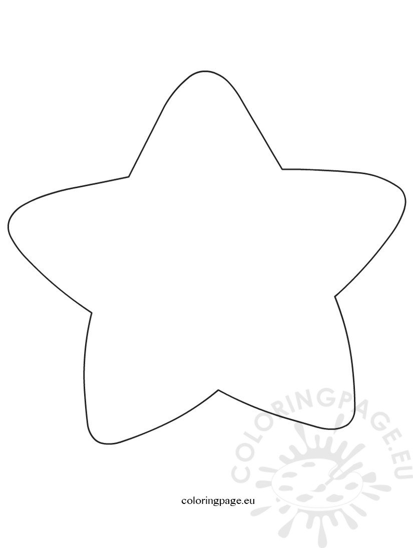 Large star template – Coloring Page
