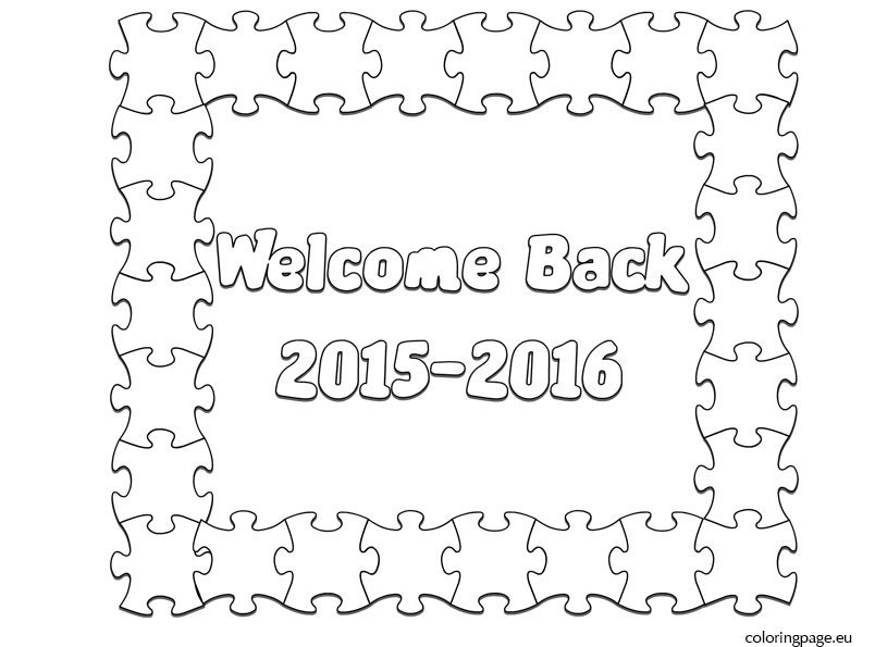 Welcome Back 20152016 coloring page Coloring Page