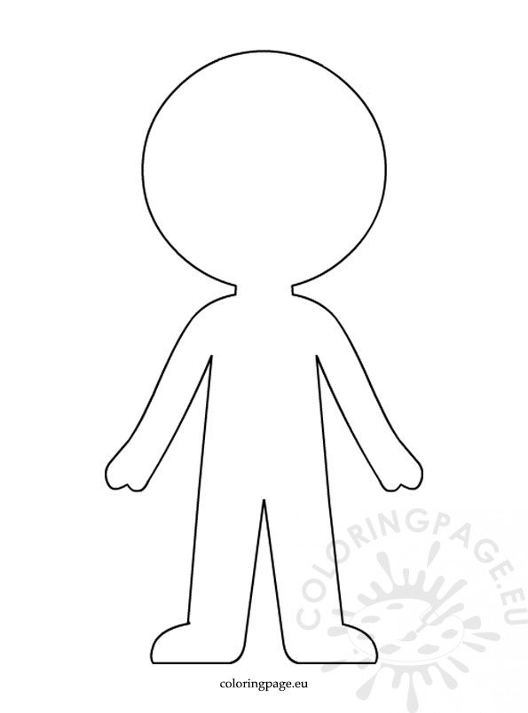 Boy Paper Doll Template Coloring Page