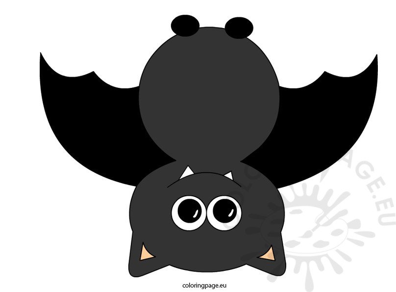 Free Bat Clipart Coloring Page