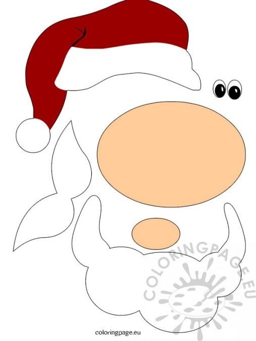 Santa Claus Template Coloring Page