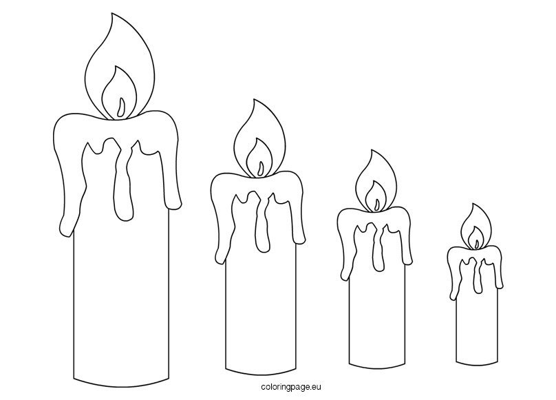Candle Templates Coloring Page