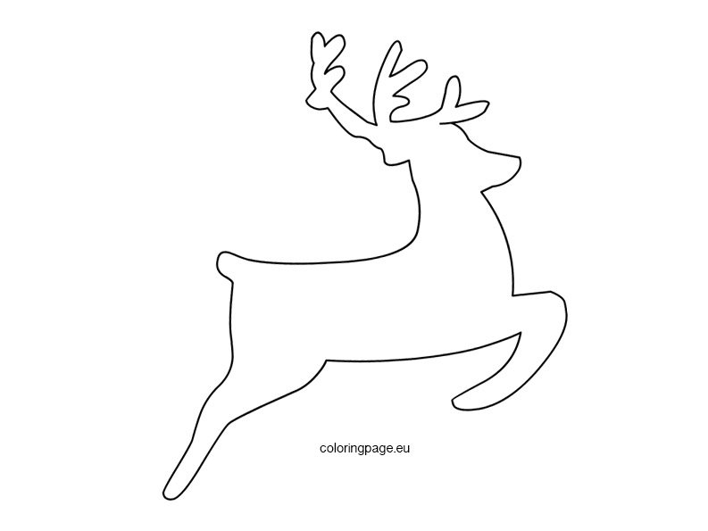 Flying Reindeer Template Coloring Page