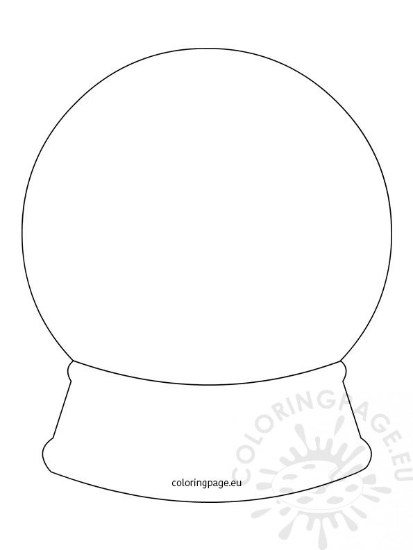 Snow globe template Coloring Page
