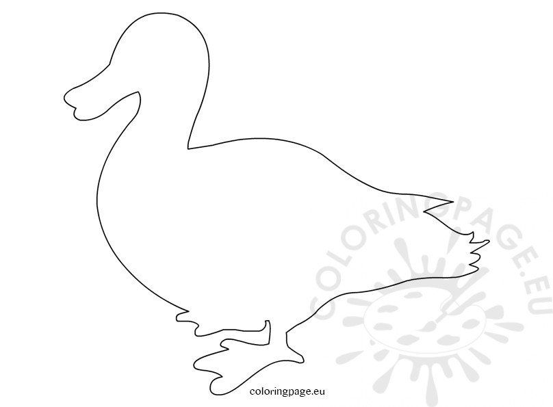 Duck Template – Coloring Page