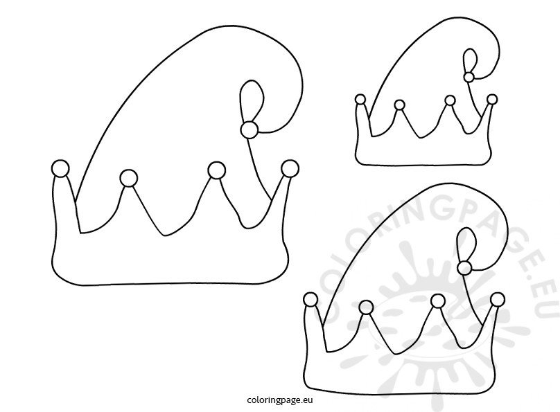 Elf hat template Coloring Page