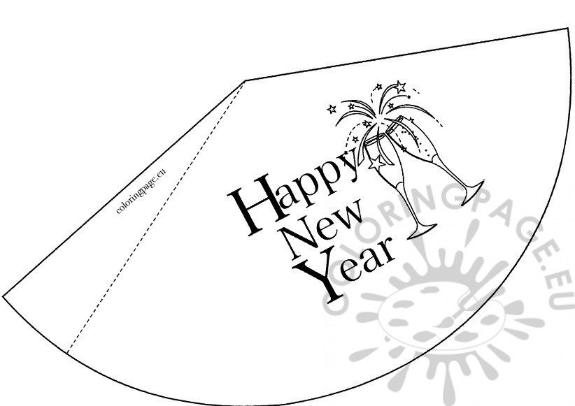 happy-new-year-party-hat-coloring-page