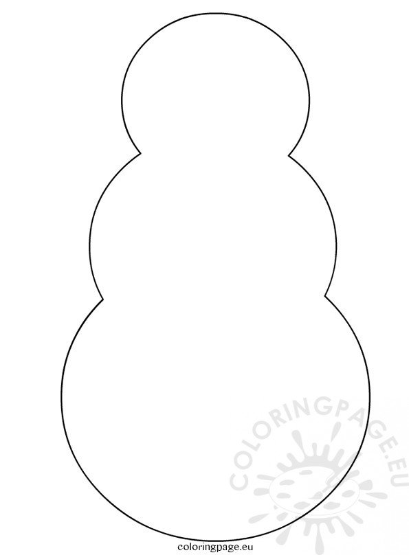 Winter Snowman template Coloring Page