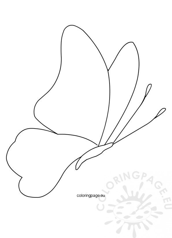 Printable Butterfly Template – Coloring Page
