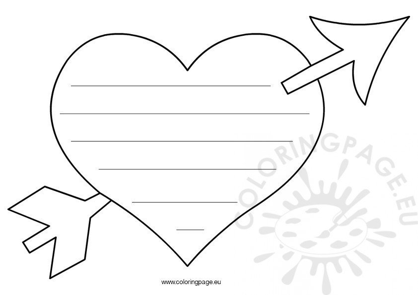 valentine coloring stationary pages - photo #10