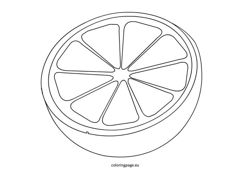 Orange fruit – Coloring Page