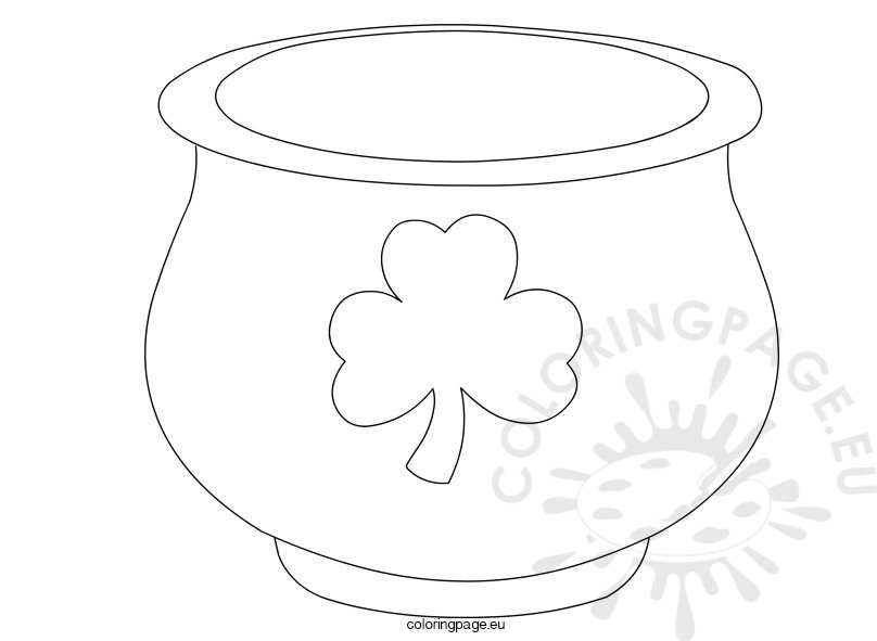 st pattys day pot of gold coloring page