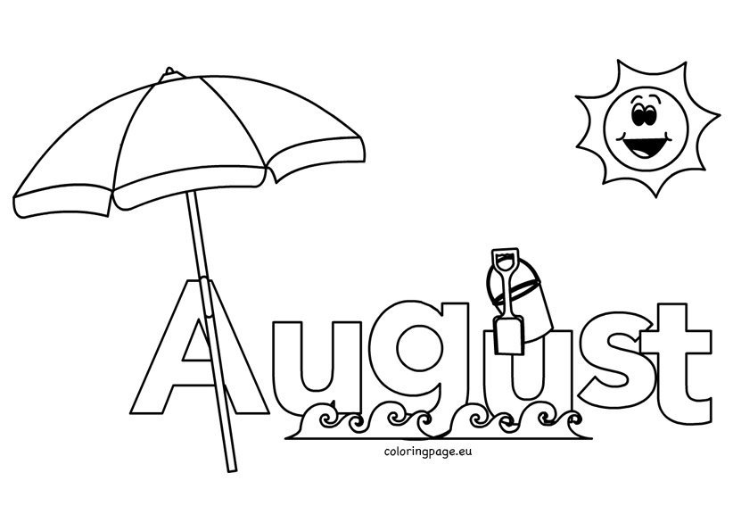 August coloring pages for Kids – Coloring Page