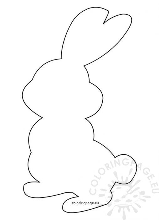 Bunny shape template – Coloring Page