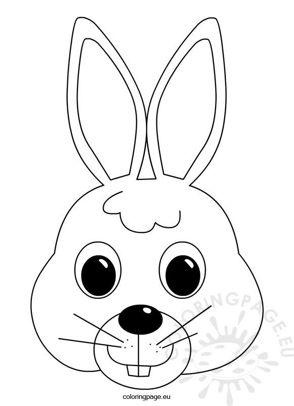 easter bunny head coloring pages - photo #17