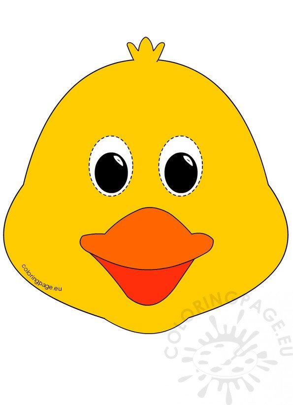 chick mask easter crafts coloring coloringpage eu