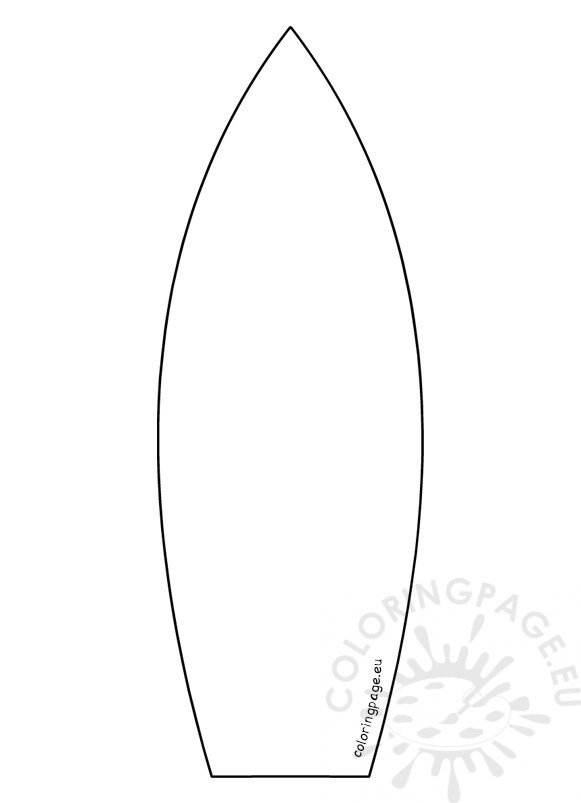 Feather Cut Out Template Coloring Page