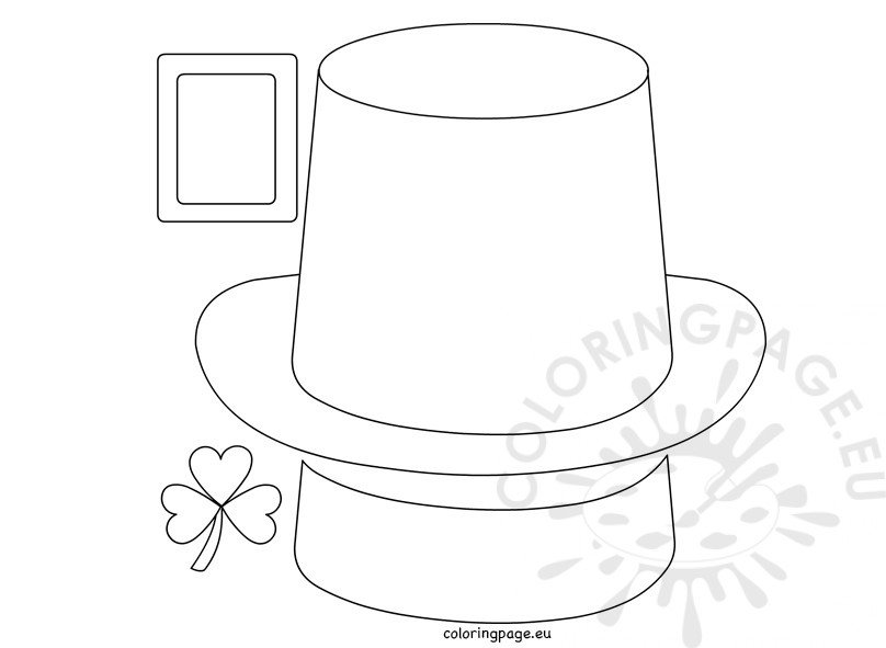 Leprechaun Hat Paper craft Coloring Page