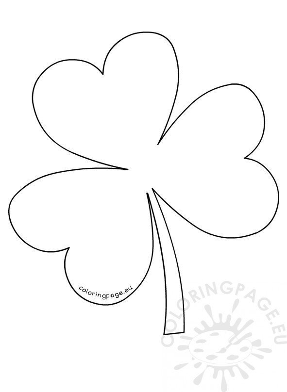 Shamrock Pattern Template – Coloring Page