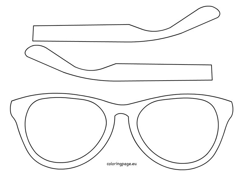 Eyewear template printable – Coloring Page