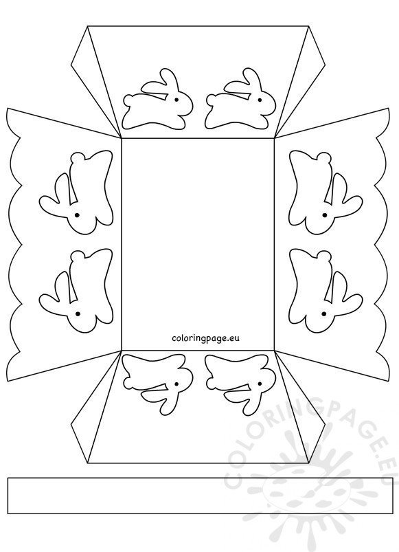 Paper Easter Basket Template 2 Coloring Page