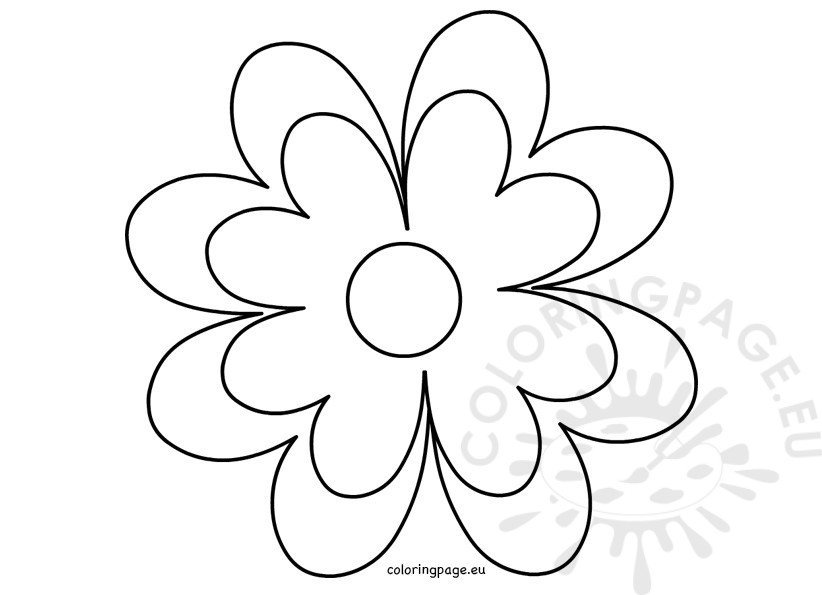 Printable Flower template crafts – Coloring Page