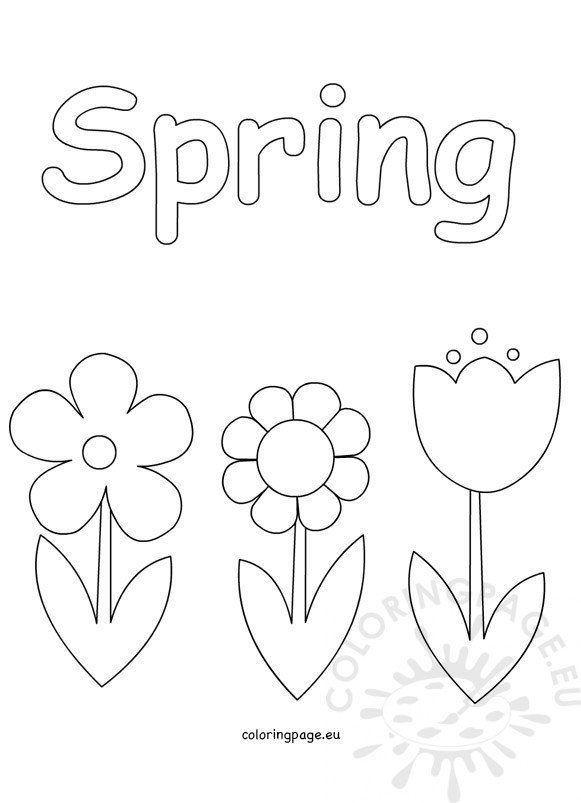 Cute Spring Toddler Coloring Pages 