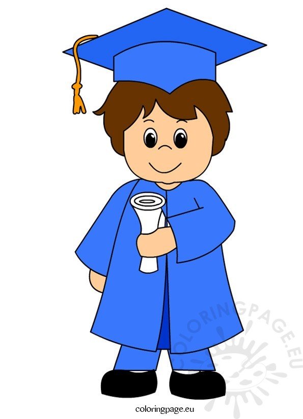 Child graduation clip art – Coloring Page