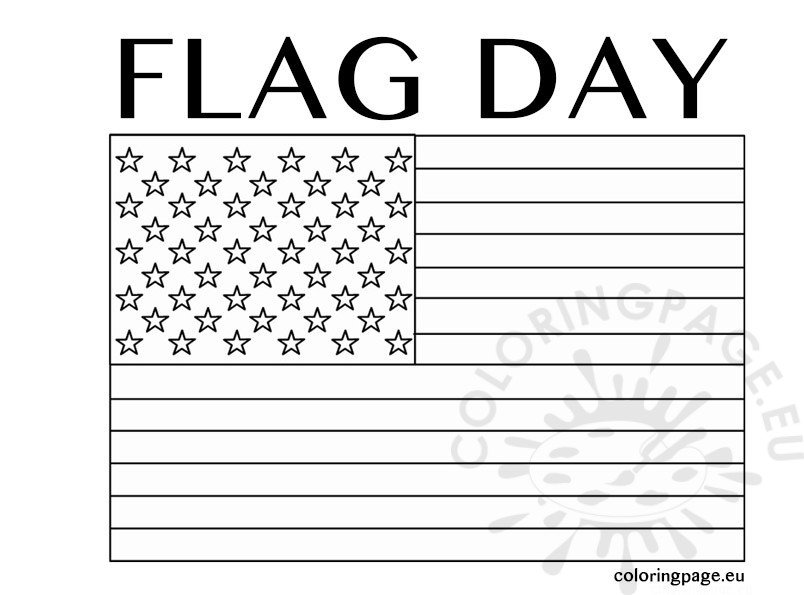 American Flag Memorial Day Coloring Page