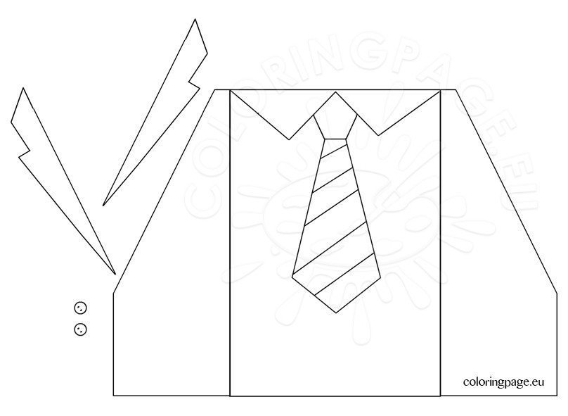 Jacket Card template Coloring Page