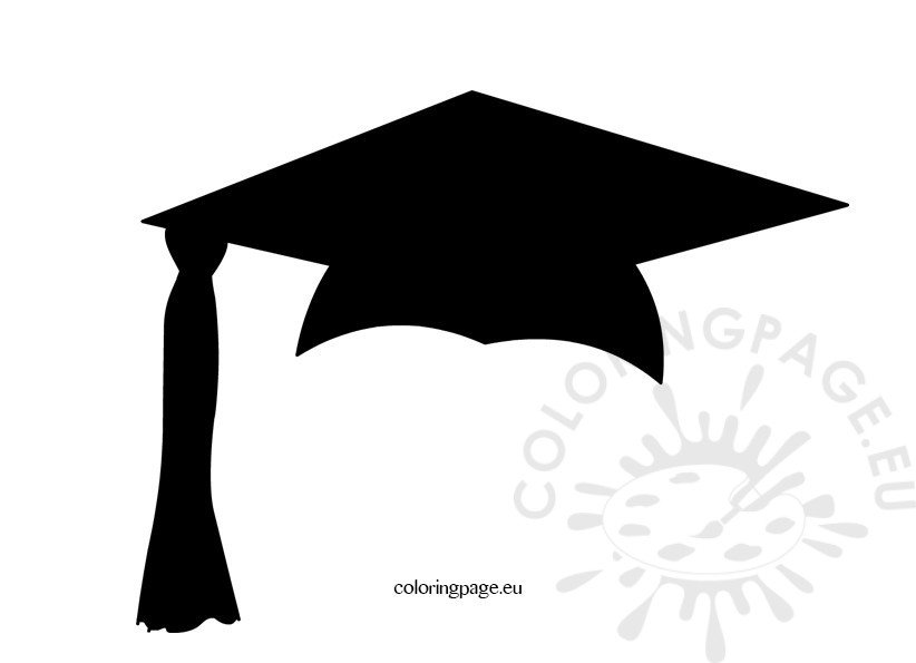 Black graduation cap – Coloring Page