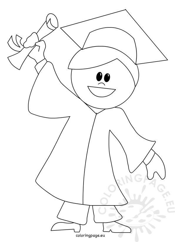 Child graduation cartoon – Coloring Page