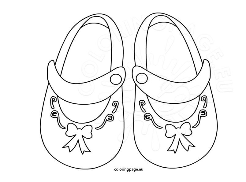 baby shoes coloring booties bow shoe printable getcolorings