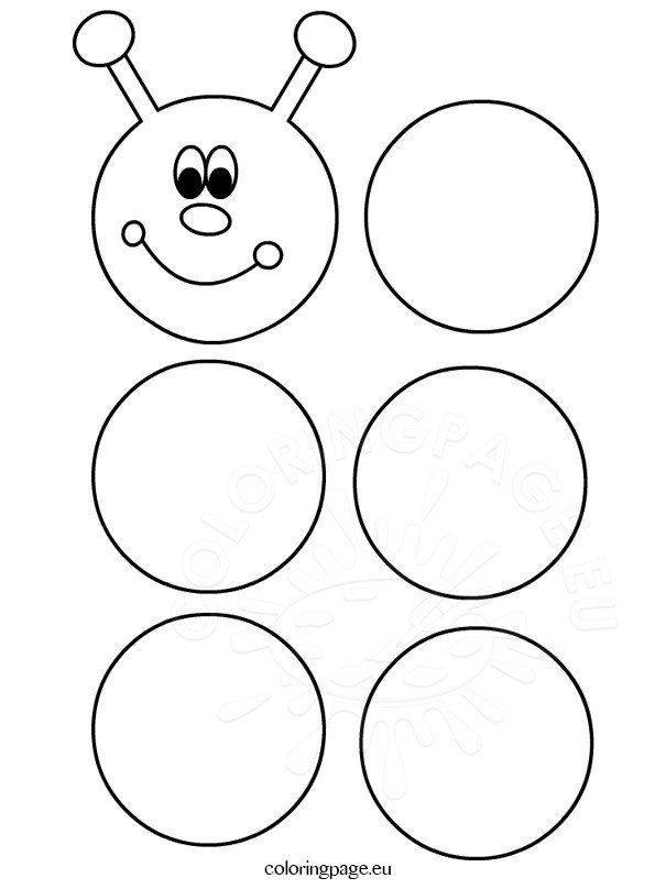 Printable Caterpillar Template – Coloring Page