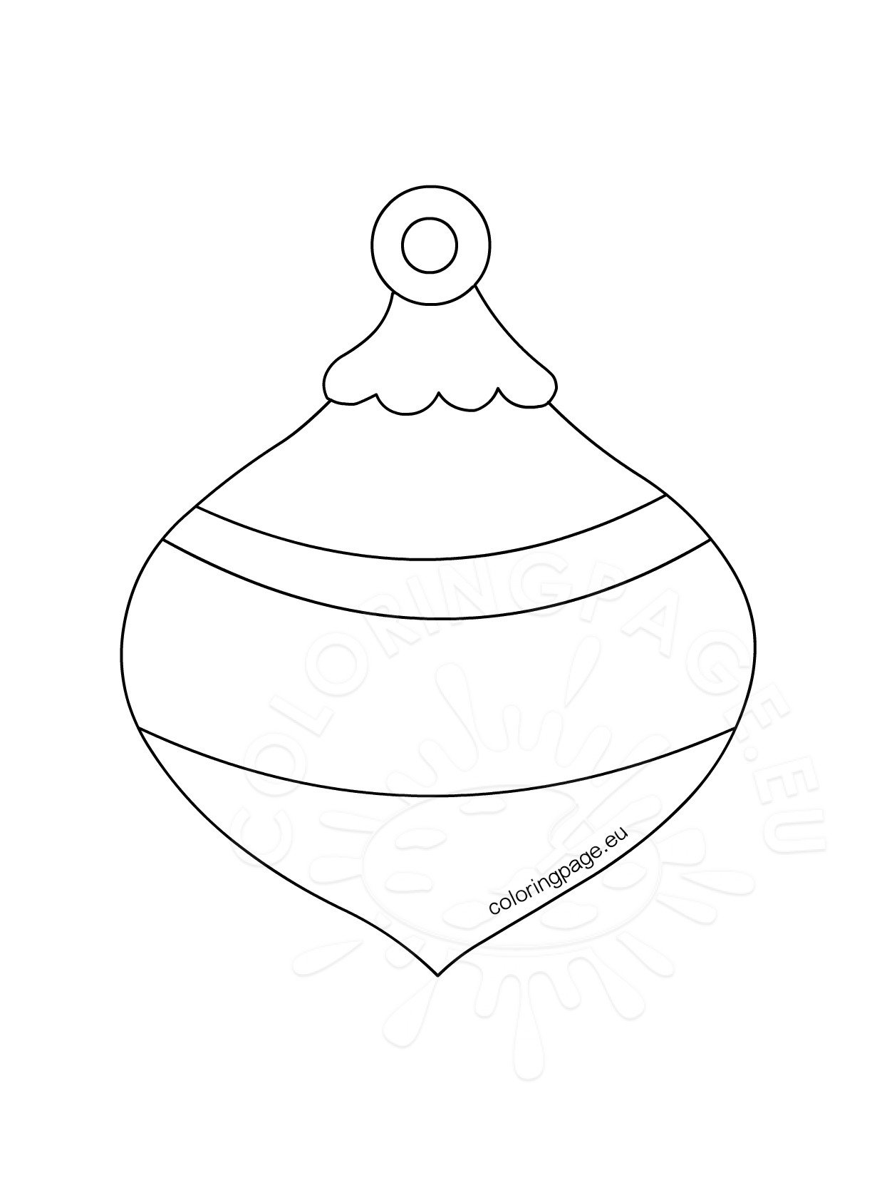 Christmas Ornament template Coloring Page