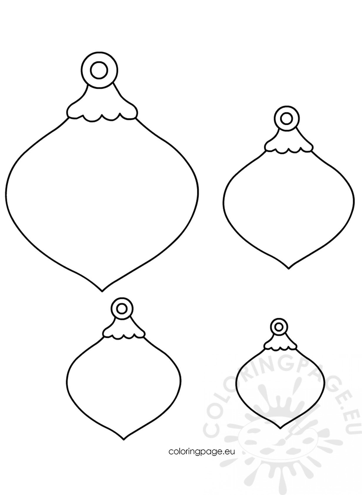 Christmas Felt Ornaments Patterns Coloring Page