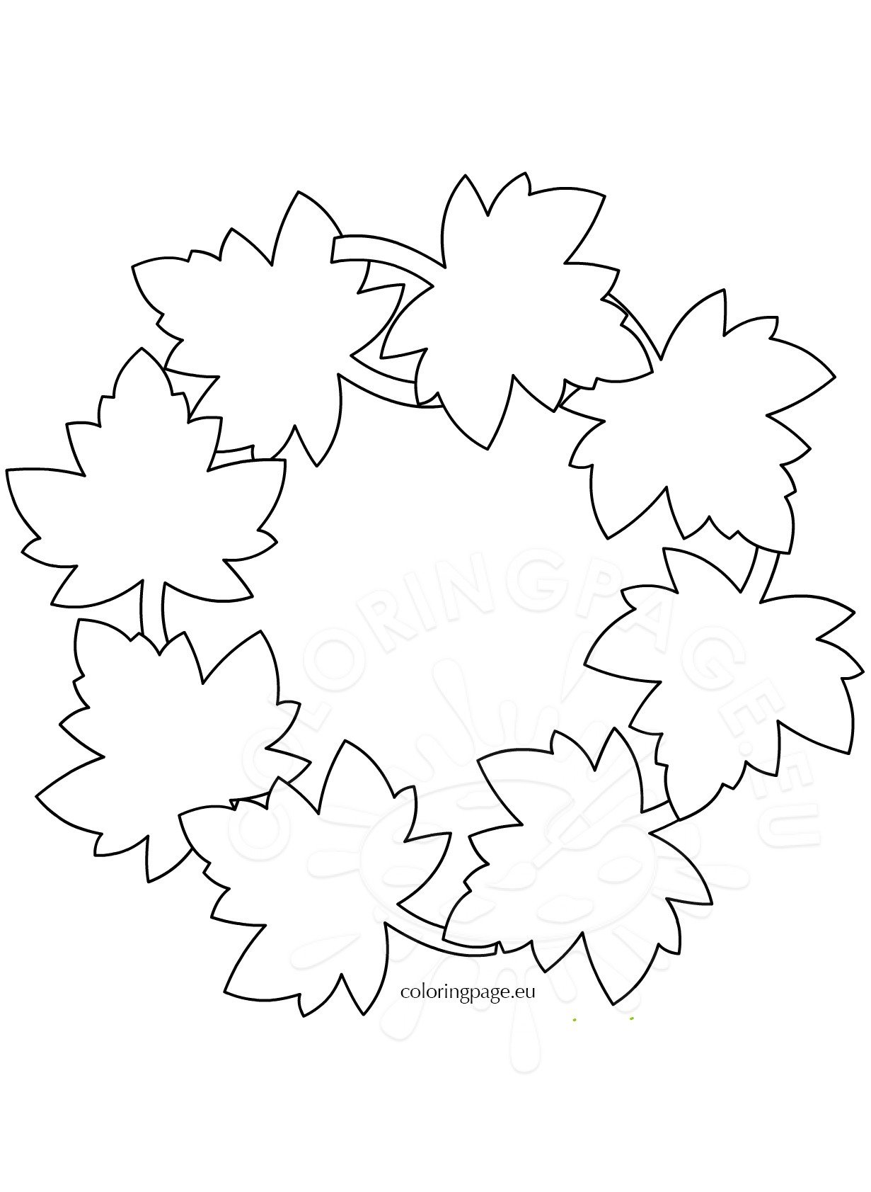 Printable Free Leaf Template For Wreath For Toddlers