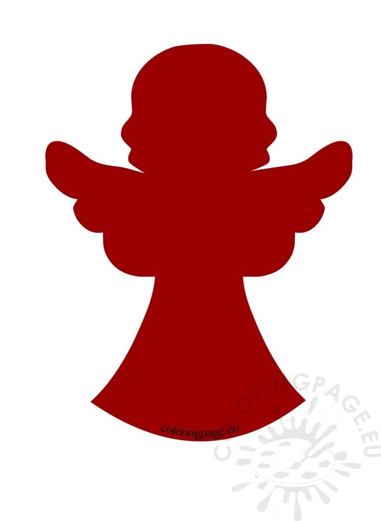 Christmas Angel Silhouette – Coloring Page