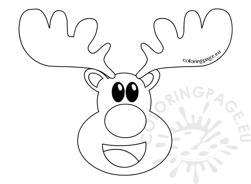 christmas rudolph reindeer  coloring page