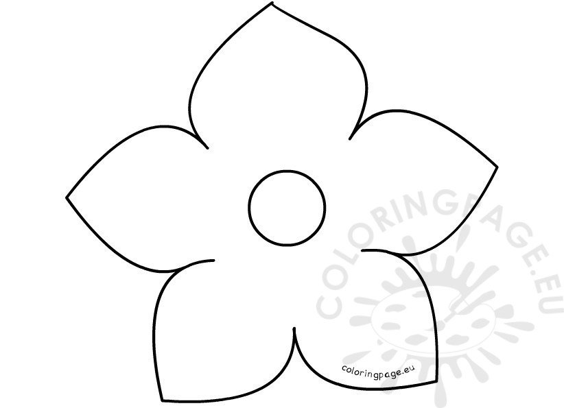 5 Petal Flower Template Free Printable