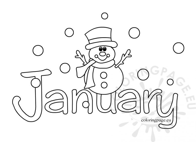 January coloring sheets – Coloring Page